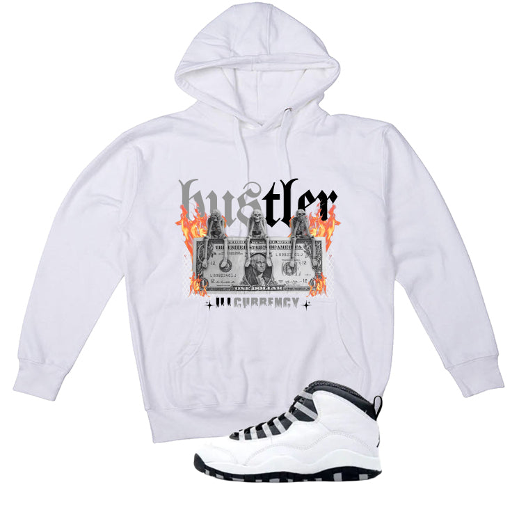 Air Jordan 10 OG Steel White T-Shirt (See No Evil Hustler)| illcurrency