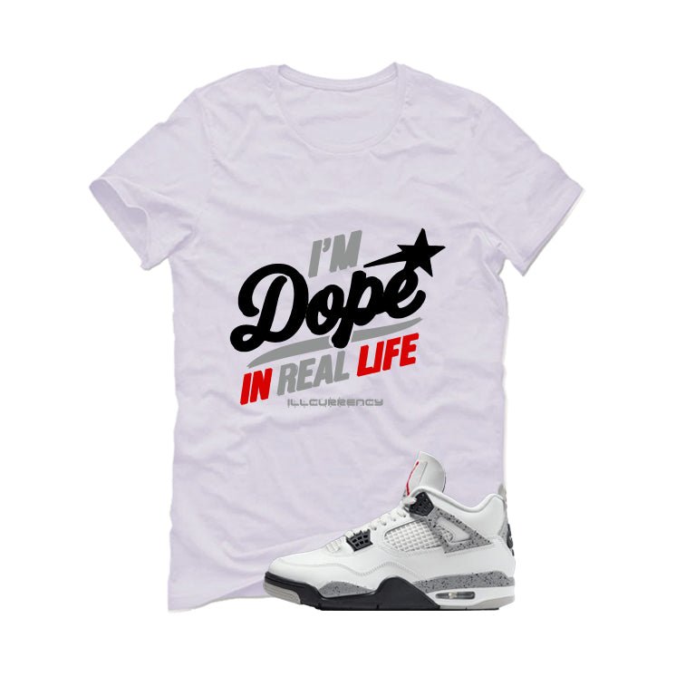 Air Jordan 4 White Cement White T-Shirt (DOPE)| illcurrency