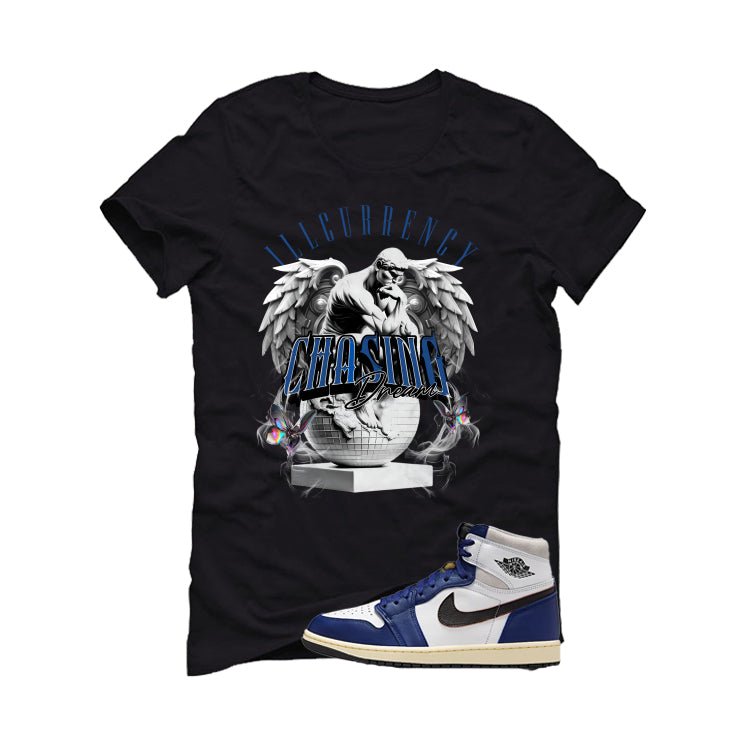 Air Jordan 1 Rare Air Deep Royal Blue Black T-Shirt (Chasing Dreams)| illcurrency