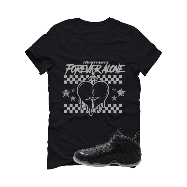 NIKE FOAMPOSITE ONE CARBON FIBER Matching T-Shirt, Sweatshirts & Hoodies Black T-Shirt (Forever Alone)| illcurrency
