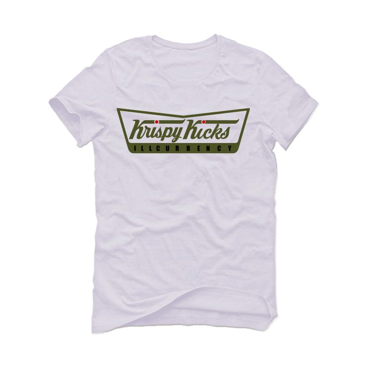 Travis Scott x Air Jordan 1 Low OG "Olive" WMNS | ILLCURRENCY White T-Shirt (Krispy Kicks)