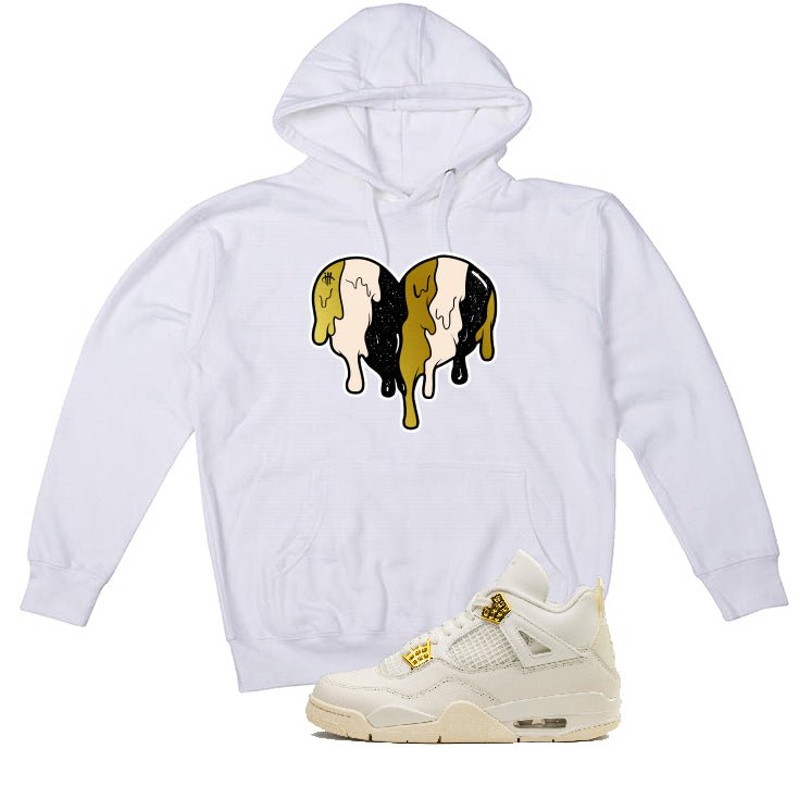 Air Jordan 4 WMNS “Metallic Gold” | illcurrency White T-Shirt (Heart)