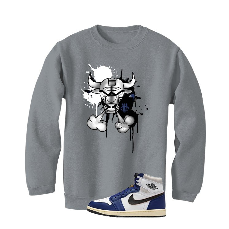 Air Jordan 1 Rare Air Deep Royal Blue Grey T-Shirt (Iron Bull)| illcurrency