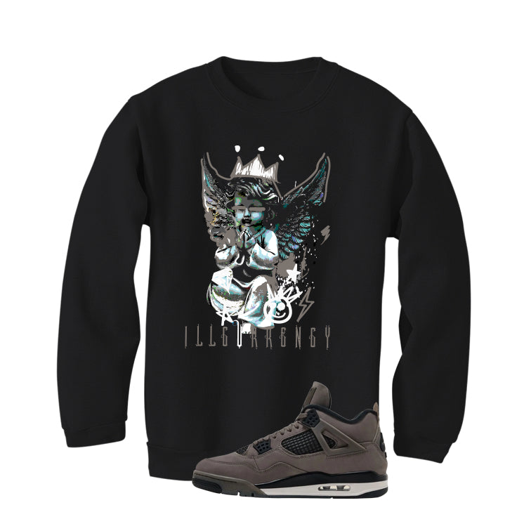 Air Jordan 4 Cave Stone Black T-Shirt (Graffiti Angel)| illcurrency