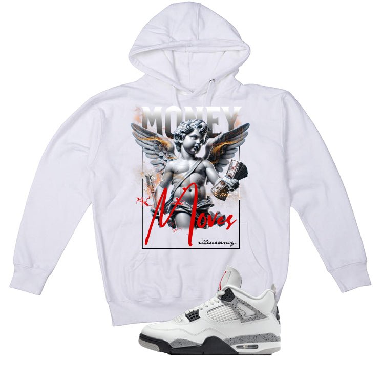 Air Jordan 4 White Cement White T-Shirt (Money Moves)| illcurrency