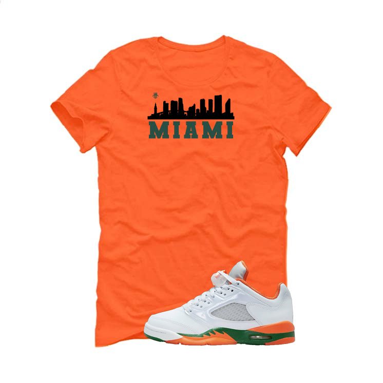 Air Jordan 5 GS Miami Hurricanes Orange T-Shirt (Miami)| illcurrency