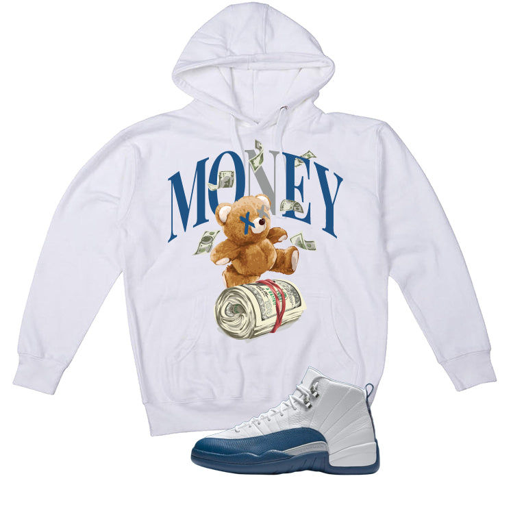 Air Jordan 12 French Blue White T-Shirt (Money Bear Team)| illcurrency