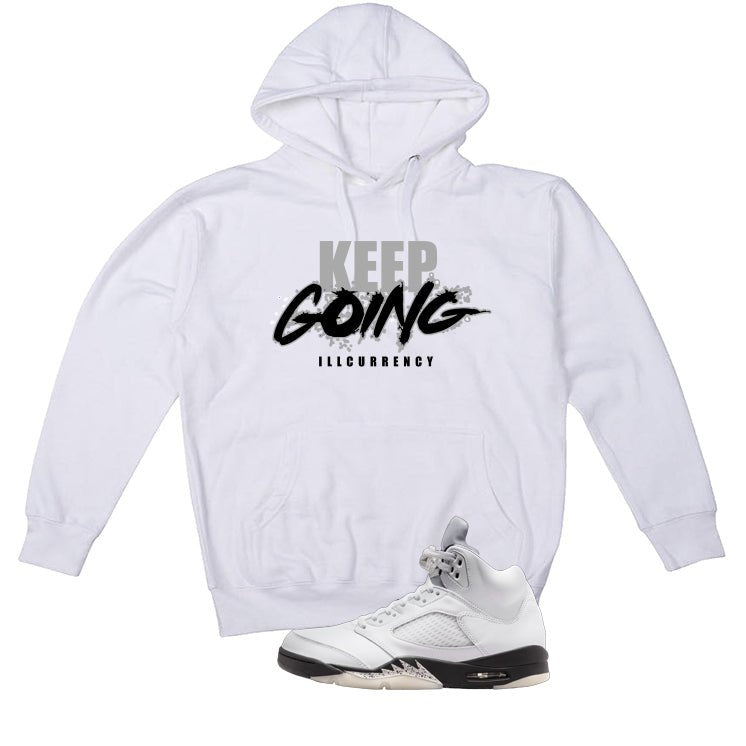 Air Jordan 5 White Black White T-Shirt (keep Going)| illcurrency