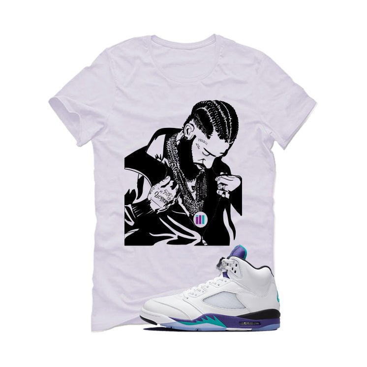 Air Jordan 5 OG Grape White T-Shirt (Nipsey)| illcurrency