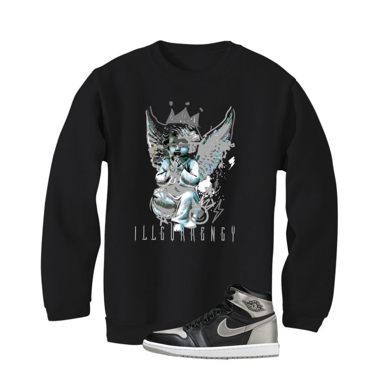Air Jordan 1 High OG WMNS Satin Shadow Black T-Shirt (Graffiti Angel)| illcurrency