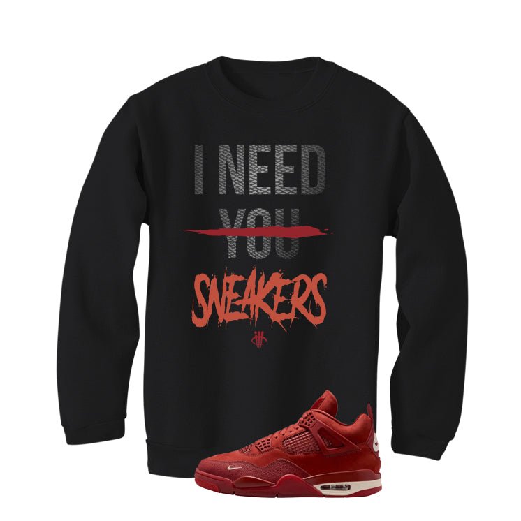 Nigel Sylvester x Air Jordan 4 Brick by Brick Black T-Shirt (I Need You Sneakers)| illcurrency