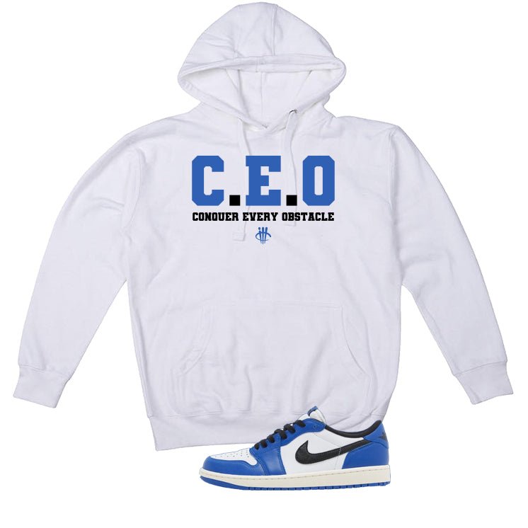 Air Jordan 1 Low OG Game Royal White T-Shirt (CEO)| illcurrency