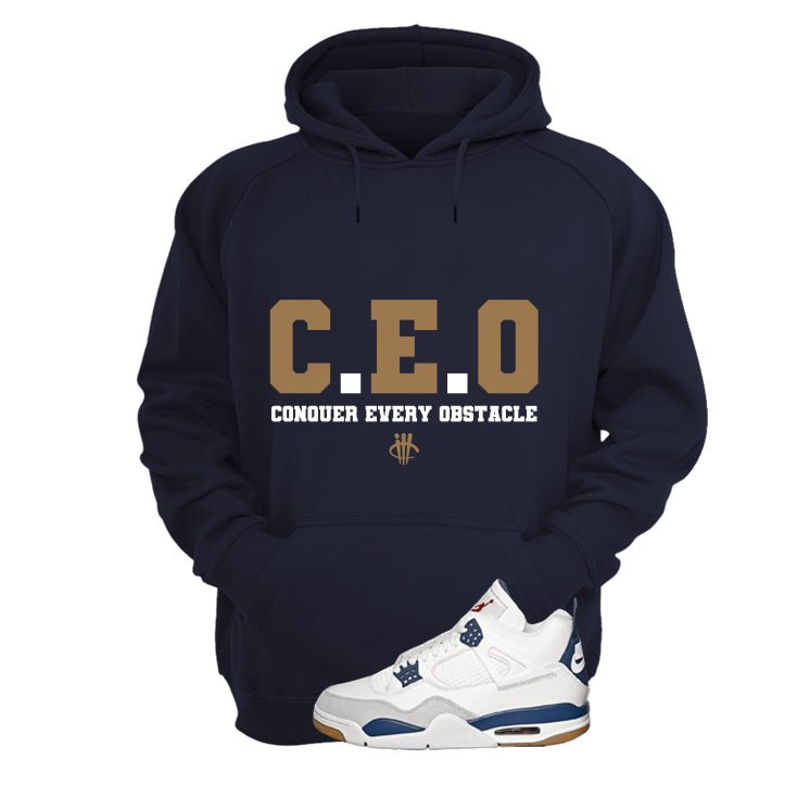 Nike SB x Air Jordan 4 Navy Navy Blue T-Shirt (CEO)| illcurrency