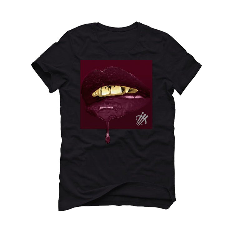 Air Jordan 5 Burgundy - Black T-Shirt (LIPSTICK)