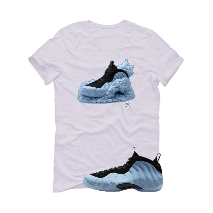Nike Air Foamposite One Psychic Blue White T-Shirt (Foamy Shoe)| illcurrency