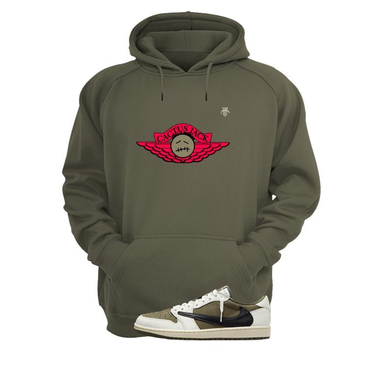 Travis Scott x Air Jordan 1 Low OG | illcurrency Military Green T-Shirt (Cactus Jack)