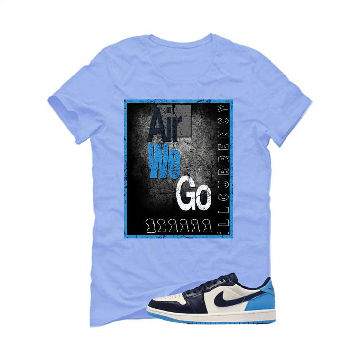 Nike Air Jordan 1 Low OG Obsidian Carolina Blue T-Shirt (Air We Go)| illcurrency