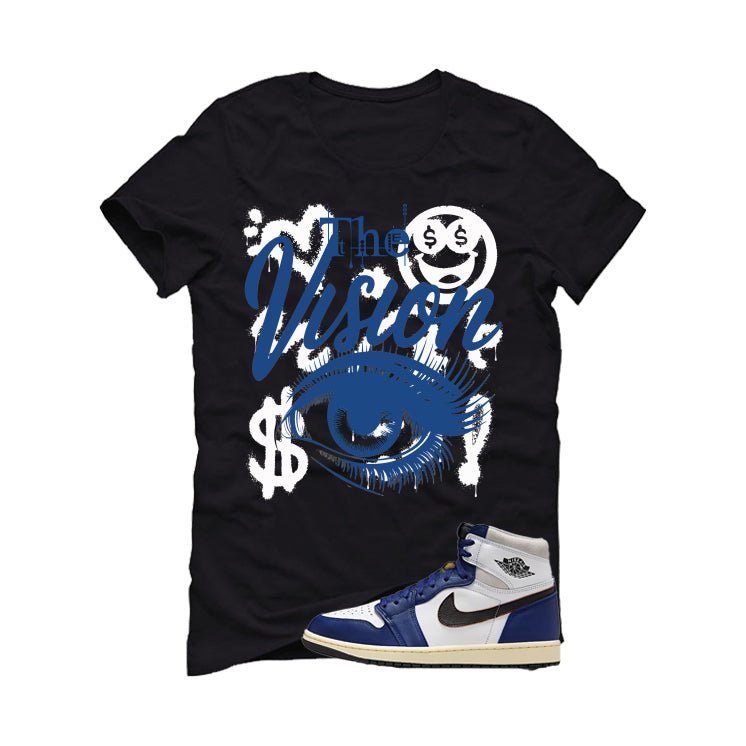 Air Jordan 1 Rare Air Deep Royal Blue Black T-Shirt (The Vision)| illcurrency