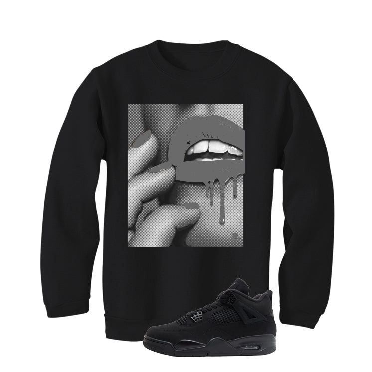 Air Jordan 4 Black Cat Matching T-Shirt, Sweatshirts & Hoodies Black T-Shirt (Touch)| illcurrency
