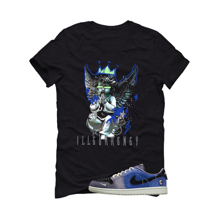 Air Jordan 1 Low OG Voodoo Alternate Matching T-Shirt, Sweatshirts & Hoodies Black T-Shirt (Graffiti Angel)| illcurrency