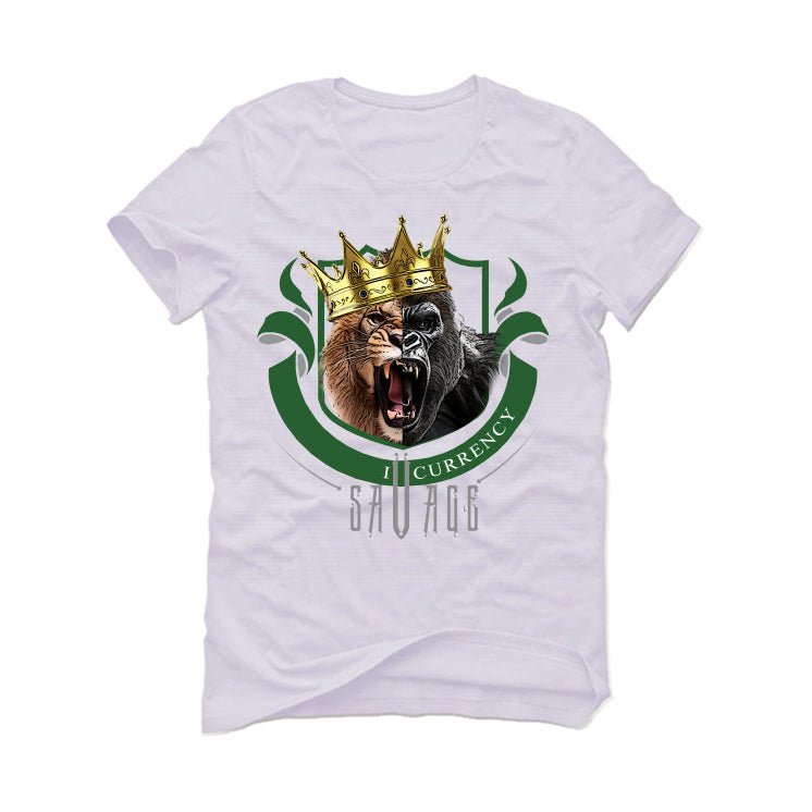 Nike Dunk Low Satin Green - White T-Shirt (Savage King)