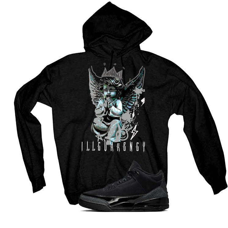 Air Jordan 3 Black Cat Black T-Shirt (Graffiti Angel)| illcurrency
