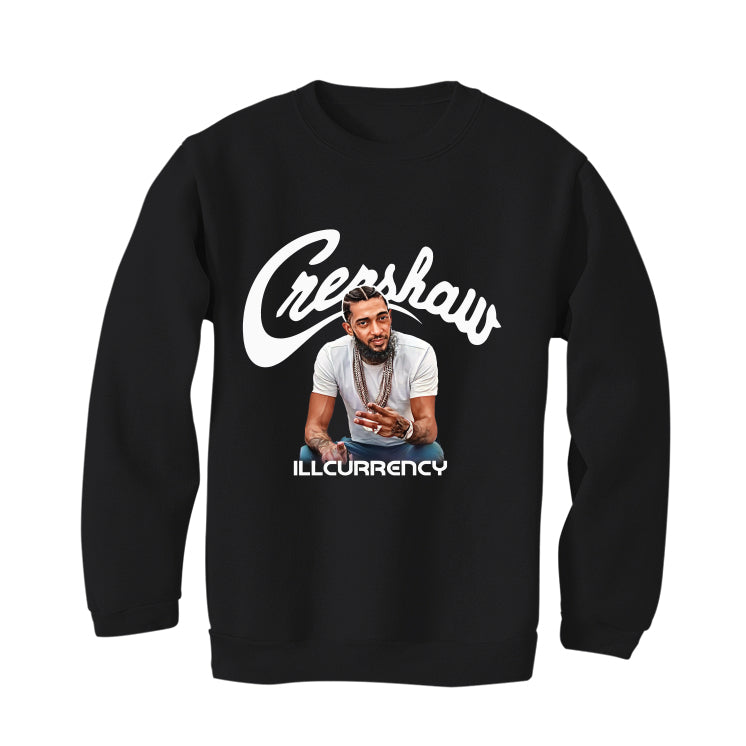 Air Jordan 4 Black Cat Matching T-Shirt, Sweatshirts & Hoodies Black T-Shirt (Crenshaw)| illcurrency