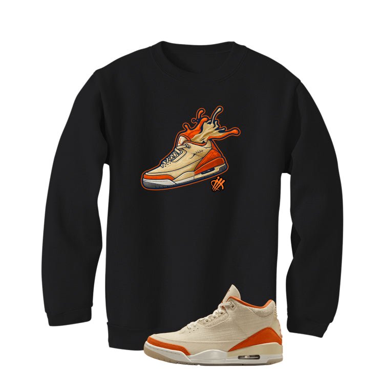 Air Jordan 3 WMNS Starfish Black T-Shirt (Splash shoe)| illcurrency