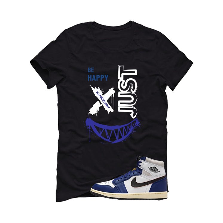 Air Jordan 1 Rare Air Deep Royal Blue Black T-Shirt (Be Happy)| illcurrency
