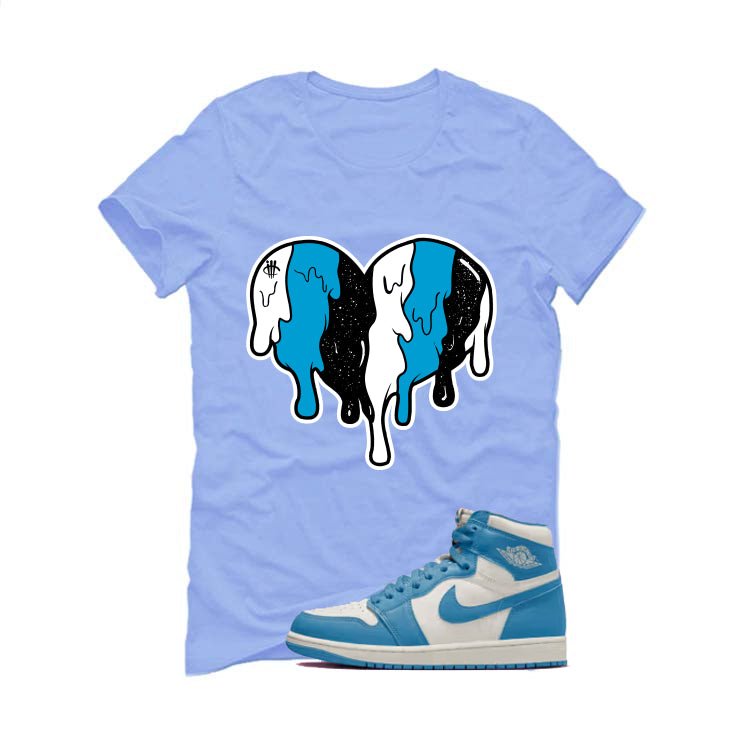 Air Jordan 1 High OG UNC Reimagined Carolina Blue T-Shirt (Heart)| illcurrency