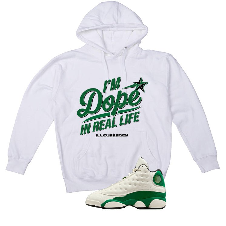 Air Jordan 13 GS Pine Green White T-Shirt (DOPE)| illcurrency