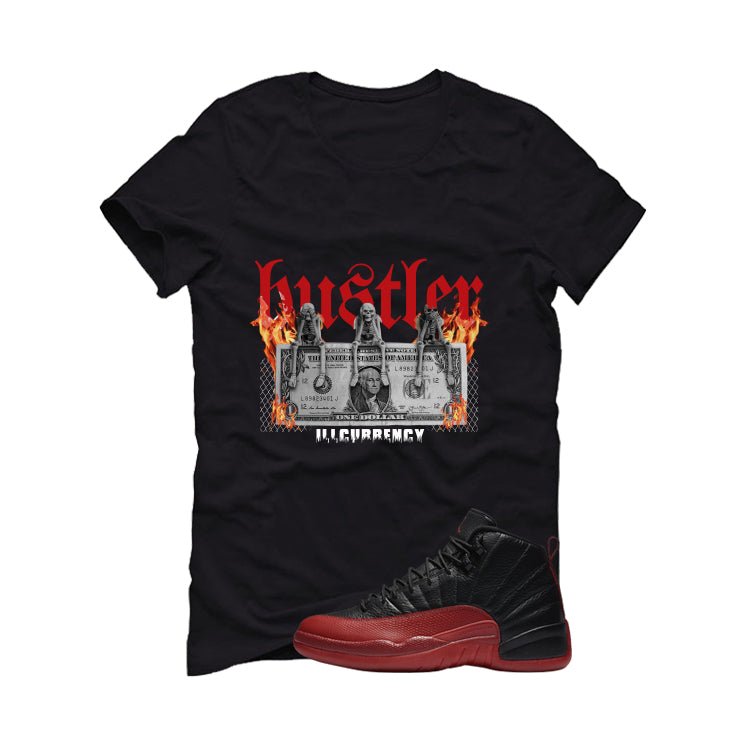 Air Jordan 12 Flu Game 2025 Black T-Shirt (See No Evil Hustler)| illcurrency