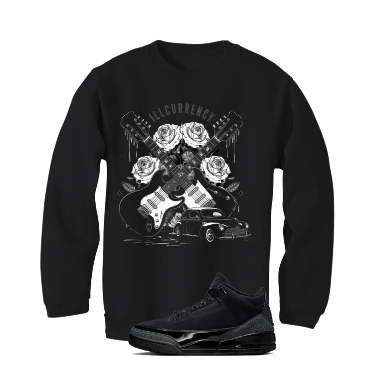 Air Jordan 3 Black Cat Black T-Shirt (Vintage Rock)| illcurrency