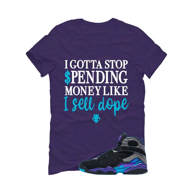 Air Jordan 8 OG Aqua Purple T-Shirt (Dope)| illcurrency