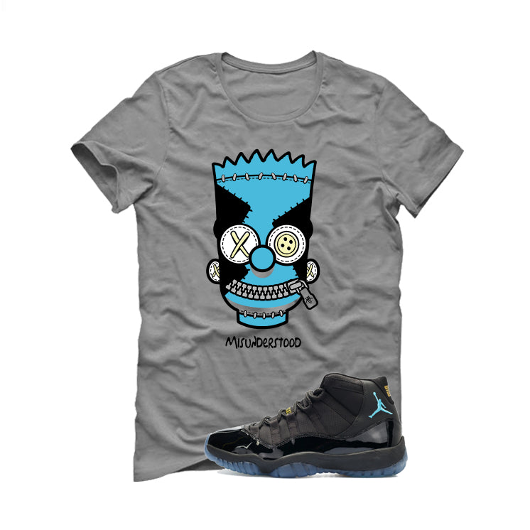 Air Jordan 11 Gamma Blue Matching T-Shirt, Sweatshirts & Hoodies Grey T-Shirt (Misunderstood)| illcurrency