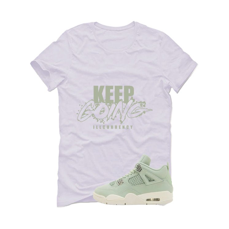 Air Jordan 4 WMNS Seafoam White T-Shirt (keep Going)| illcurrency