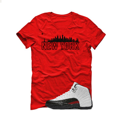 Air Jordan 12 “Red Taxi” | illcurrency Red T-Shirt (New York)
