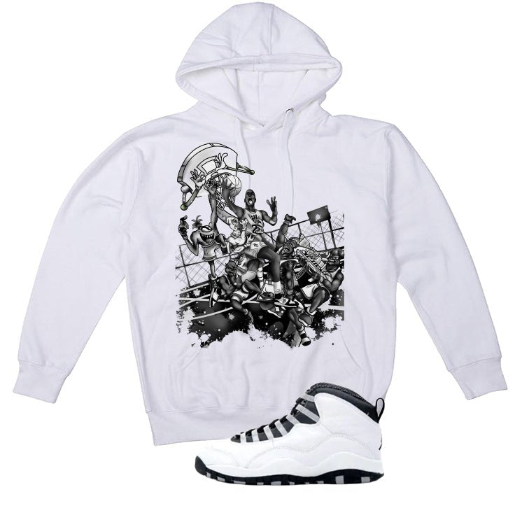 Air Jordan 10 OG Steel White T-Shirt (Alien Attack)| illcurrency