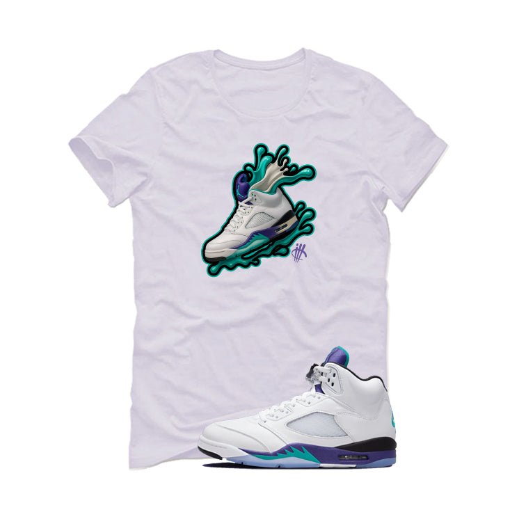 Air Jordan 5 OG Grape White T-Shirt (Splash Shoe)| illcurrency