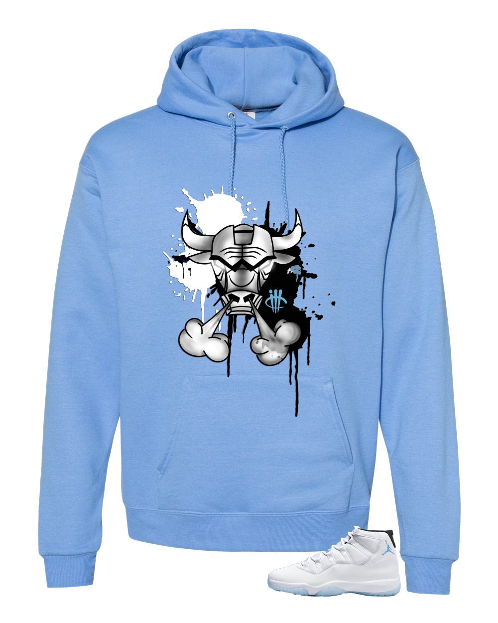 Air Jordan 11 Legend Blue Carolina Blue T-Shirt (Iron Bull)| illcurrency