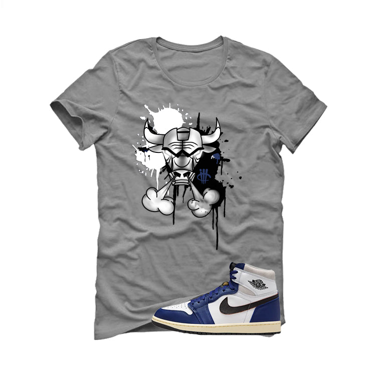Air Jordan 1 Rare Air Deep Royal Blue Grey T-Shirt (Iron Bull)| illcurrency