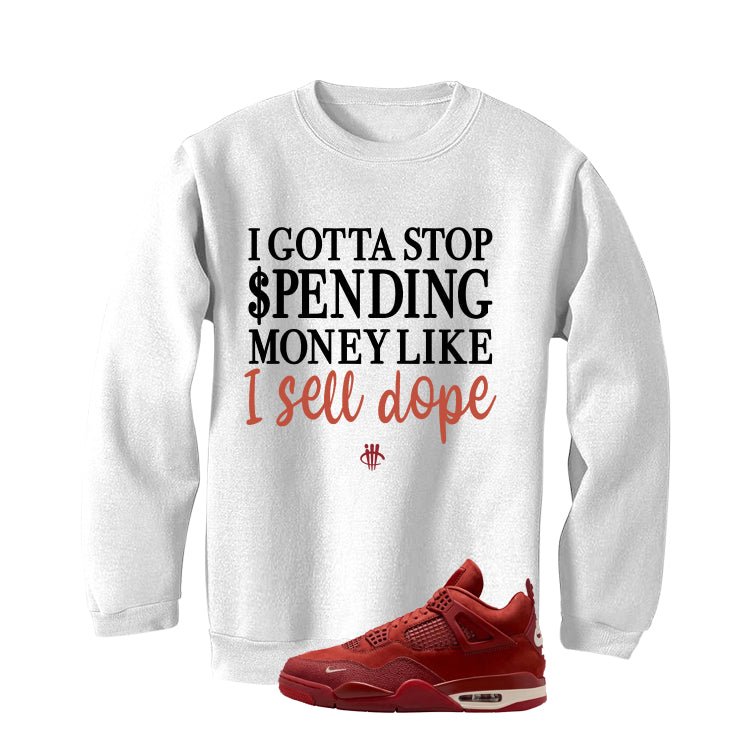 Nigel Sylvester x Air Jordan 4 Brick by Brick White T-Shirt (STOP SPENDING MONEY)| illcurrency