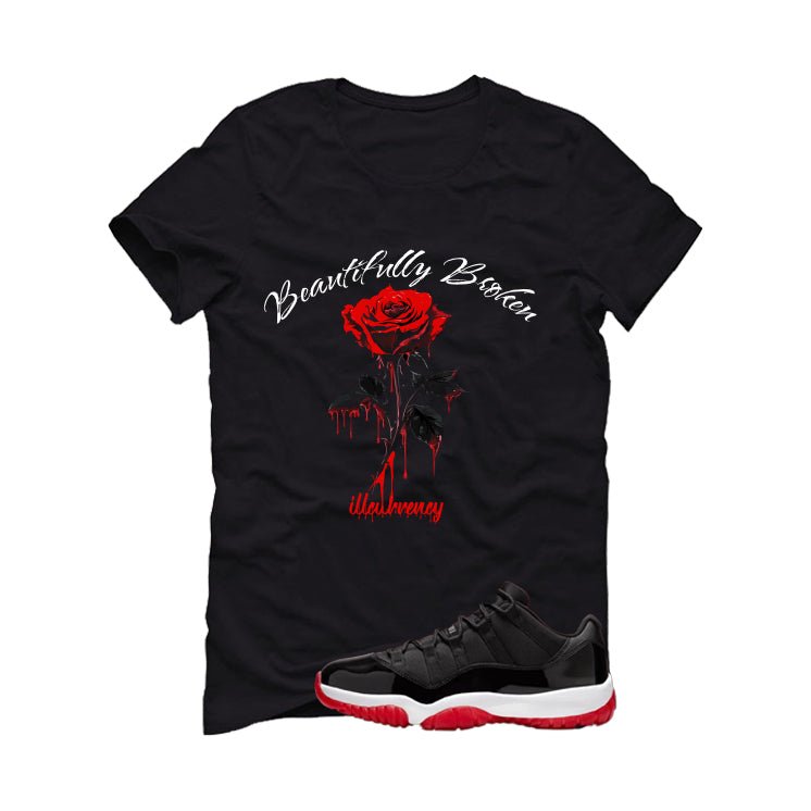 Air Jordan 11 Low Bred Black T-Shirt (Beautifully Broken)| illcurrency