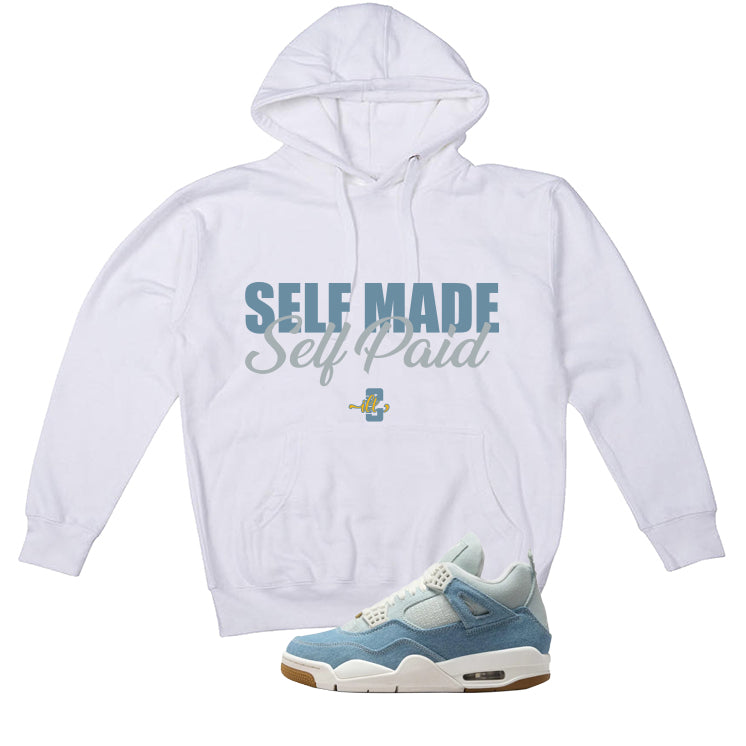 Air Jordan 4 Denim Worn Blue White T-Shirt (Self Made Self Paid)| illcurrency