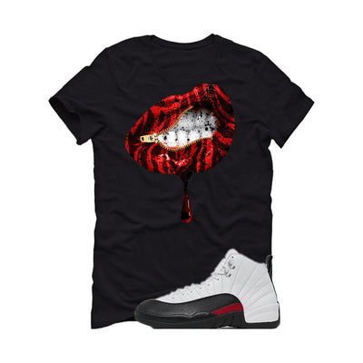 Air Jordan 12 “Red Taxi” | illcurrency Black T-Shirt (LIPS UNSEALED)