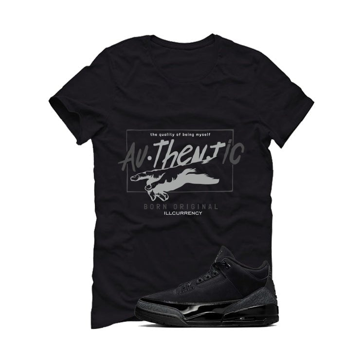 Air Jordan 3 Black Cat Black T-Shirt (Authentic)| illcurrency