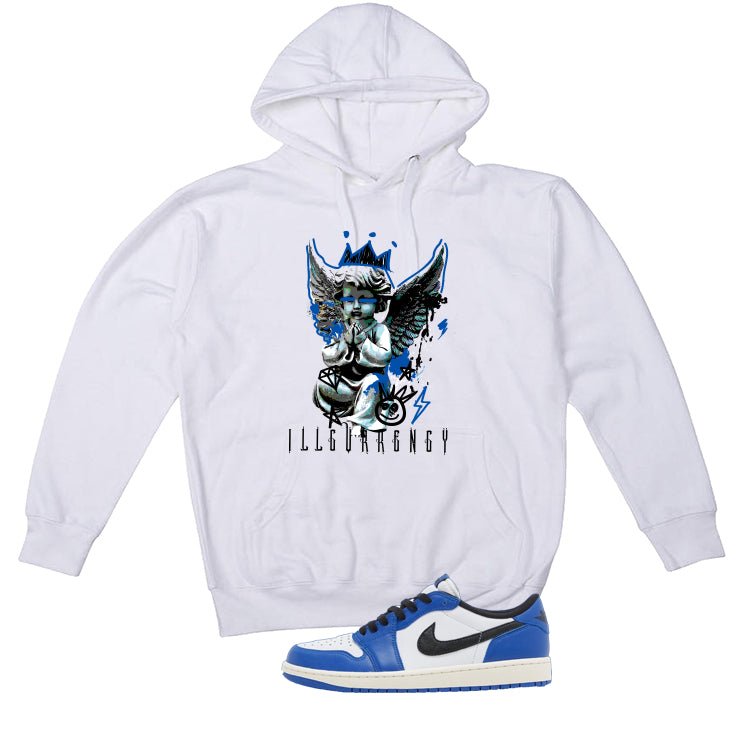 Air Jordan 1 Low OG Game Royal White T-Shirt (Graffiti Angel)| illcurrency