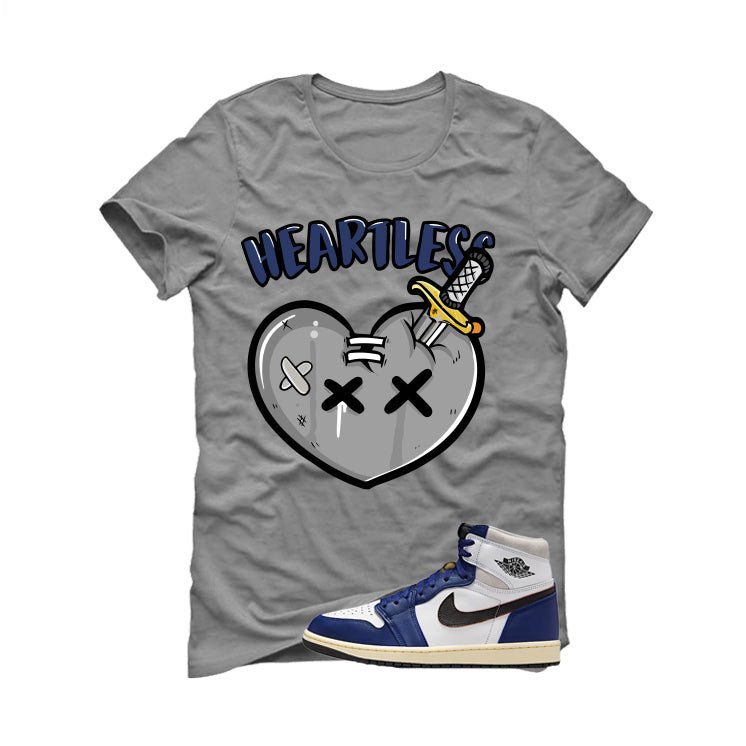 Air Jordan 1 Rare Air Deep Royal Blue Grey T-Shirt (Heartless)| illcurrency