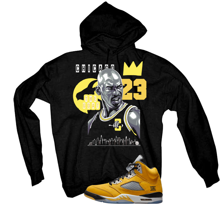 Air Jordan 5 Tokyo Matching T-Shirt, Sweatshirts & Hoodies Black T-Shirt (The Goat)| illcurrency
