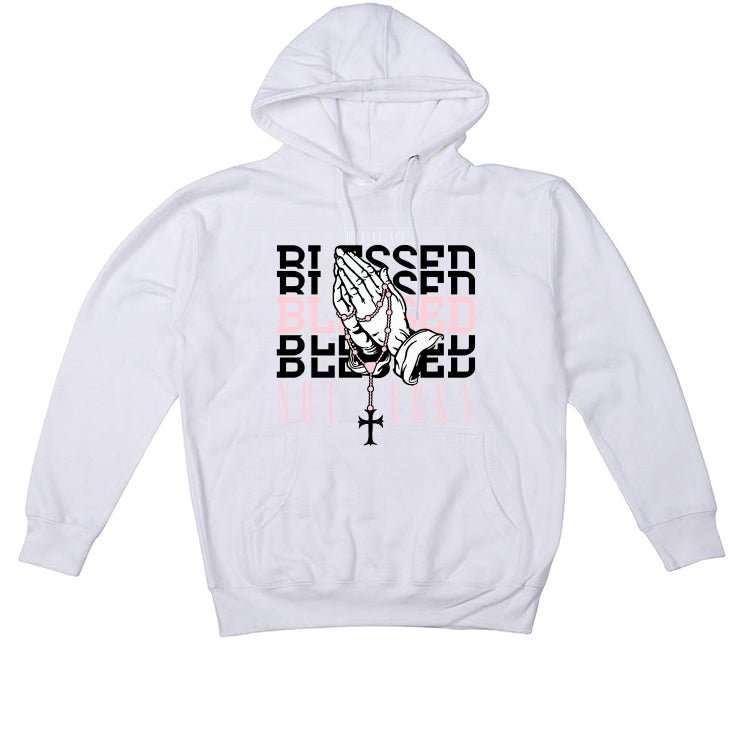 Air Jordan 11 WMNS “Neapolitan” | illcurrency White T-Shirt (Blessed not lucky)